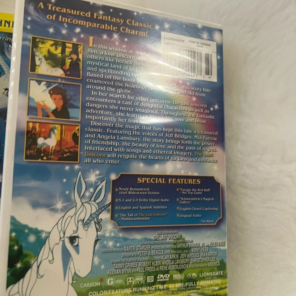✨🎉HP⭐️🎉Bundle DVD Disney Aladdin The Last Unicorn and Chicken Little